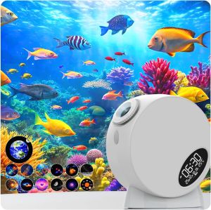 Máy Chiếu Galaxy 4K HD Tích Hợp Đồng Hồ 13 Đĩa Phim Đèn Ngủ Chiếu Sao Cho Phòng Ngủ Trẻ Em Rạp Chiếu Phim Tại Nhà Với Bóng Đèn LED