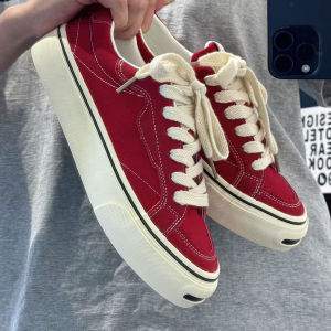 Classic Hong Kong Style Low Cut Mens Fashionable Youthful Trendy Korean Versatile College Laced Retro Leisure Board Shoes