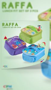 CPM Paket Usaha Rainbow Rafa Set 3 (Ungu Biru Dan Hijau) / Tas Bekal Makan