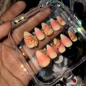 fe.nails Handmade PressOnNails KawaiiPink FakeNails