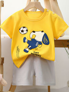 Baby Boy Summer Outfit Set Cotton Short Sleeve Shorts Casual Wear for 3 Years Old And below Breathable Lightweight Clothes