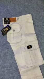 STARLEE JEANS - Celana Cargo Panjang Bahan Kanvas Twill Model Slimfit Warna Hitam Ukuran Big Size 28-38