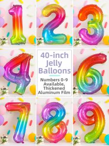 HUAFANGXISHI | Colorful Number Jelly Balloons Decoration