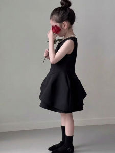 ZIRUIBABA | Birthday Black Dress With Spaghetti Straps and Puff Skirt