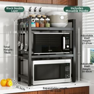 Adjustable Multifunctional Microwave and Oven Shelf