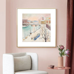 Modern Minimalist Style Decorative Painting Ins Wind Living Room Sofa Background Wall Hanging Picture Bedroom Headboard Restaurant Dining Room Original Wood Style Artwork