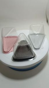 Mica Cake Tray Segi Tiga/CT Segi Tiga/Mica Segi Tiga isi 10 pcs