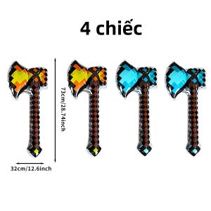 Đồ Chơi Trẻ Em Hình Kiếm Đá Quý Phong Cách Gold Pixel Bơm Hơi Dùng Cho Trò Chơi Tại Nhà Quà Giáng Sinh Cho Trẻ Em Từ 6 Tuổi Trở Lên Chất Liệu PVC