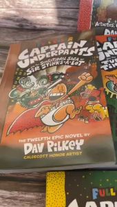 LOVENI 14 Books Captain Underpants Colored Soft Bound Books Brand New Bright Pints English Version Children Collection Books