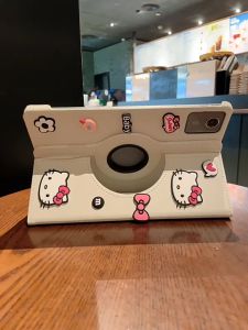 CrashStar 360° Dudukan Dapat Diputar Kitty Cat Flip Leather Tablet Cover For Xiaomi Pad 8 7 Pro 11.2 inch 6 5 Pro 11 inch Redmi Pad 2 10.6 inch SE 2025 8.7 Pro 12.1 inch Xiaomi Pad Cute Cartoon Case Redmi Tab Casing Shell With Foldable Holder