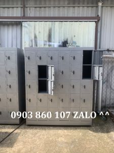 Tủ locker 30 ô cửa cho văn phòng trường học có khóa an toàn đựng đồ nhân viên HCM-BD-ĐỒNG NAI