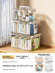 Transparent Thickened Dustproof Book Storage Box