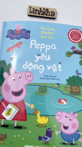 Peppa yêu động vật - Peppa Pig - Sách bóc dán hình theo câu chuyện - Tân Việt