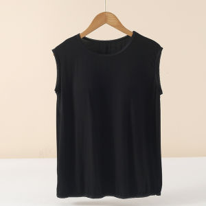 เสื้อชั้นในแบบมีแผ่นเสริมหน้าอก Modal Ice Silk แขนกุดหลวมๆ สำหรับผู้หญิง เสื้อชั้นในฤดูร้อน ระบายอากาศได้ดี ระบายความชื้นได้ดี