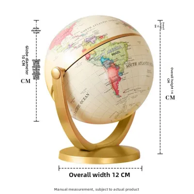 Antique Style English Globe Display Piece Pure English Learning Aid Decorative Item for Study Room Decoration
