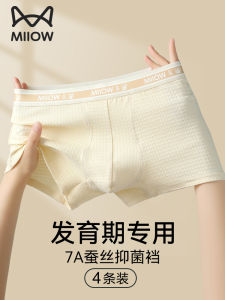 Pure Cotton Teenage Underwear Boys Briefs Middle And High School Students Large Size Boxer Shorts Catman Youth Apparel