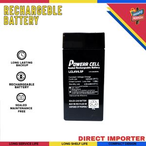 Quiapo Mania by Powerrcell 4V 4.5AH/20HR Sealed Rechargeable Battery 4 Volts 4.5 Ampere Hour