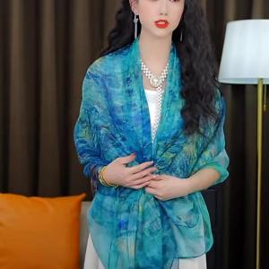 Khăn Choàng Lụa Mỏng Đa Năng Thời Trang Mới Khăn Choàng Chống Nắng Đi Biển Khăn Choàng Lụa Mềm Mại Khăn Choàng Quấn Cổ Đa Năng