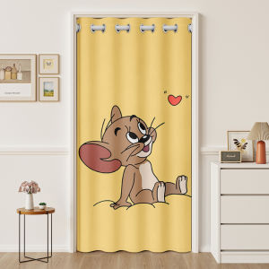 Princess Style Cartoon Door Curtain Childrens Bedroom Partition Blind Windproof Blocking Curtain No Punching Required Hooks Home Use