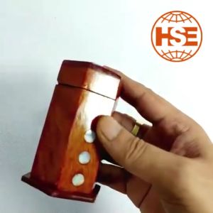 Lọ đựng tăm gỗ hương đỏ khảm trai Mỹ Nghệ hũ tăm gỗ cao cấp - Gia dụng Phước Hòa