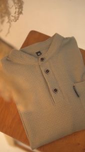 KHOIRUMMAH Kurta Zain Couple - Baju Koko Ayah Dan Anak - Koko Kurta Kasual Polos Lengan Panjang