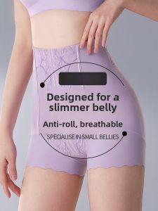 Miiow | High-Waist Abdomen Control Womens Underwear Shaping Waistband Butt Lifting No Roll Edge Thin Safety Pants Nylon Spandex