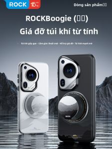 Rock | Rock Magnetic Absorption Mobile Phone Stand Foldable Bracket Style Transparent Detachable Click Fixed Live Broadcast Ring Buckle