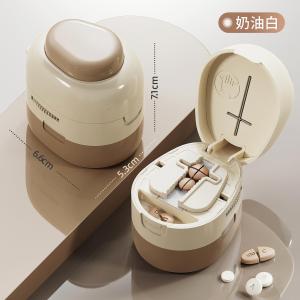 Portable Medicine Splitter Cutter One to Two Tablet Divider Organizer Quartet Medicine Box Drug Cutting Device Easy to Use