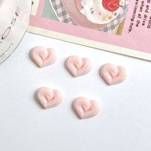 60PCS Creative Luminous Simulated Cream Heart Nail Art Charms 3D Multi-colors Glossy Peach Heart Nail Decorations for DIY Nails