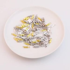 30pcs Brass Screw Clasp Closure Fastener Lock Jewelry End Tip Caps For DIY Bracelet Necklace Making Supply Accessories Material