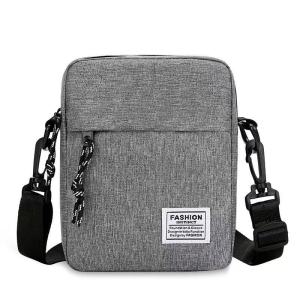 1Pcs 14×5×19cm Men Womens Canvas Crossbody Bag Lightweight Mini Shoulder Phone Pouch for Outdoor Hiking Travel Sports Square Bag