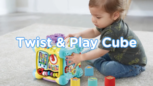 VTech Twist & Play Cube (Age up to 3+ Year) Shape Sorter Busy Activity Piano Wheel / AppleBear