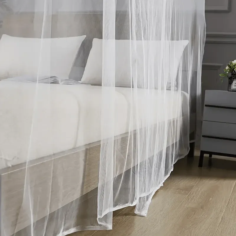 Portable Summer Mosquito Net – Square Single-Door Bedroom Sleeping Net – Polyester/Cotton – Foldable 2 thumbnail image
