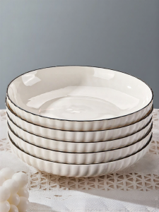 Underglaze Colored Elegant Ceramic Plate