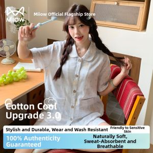 MiiOW | Breathable Lightweight Cotton Short Sleeve Womens Sleepwear
