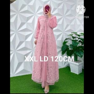 Gamis OZIAS PREMIUM WANITA DEWASA BAHAN BRUKAT MALIKA TERBARU
