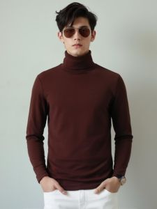 เสื้อยืดคอกลมแขนยาวผู้ชาย ผ้าฝ้ายแท้ อบแห้ง อบอุ่น ฤดูใบไม้ร่วง/ฤดูหนาว เสื้อชั้นใน เสื้อยืดคอกลม แฟชั่นสำหรับผู้ชาย