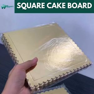 10PCS Square Wave Edged Gold Cake Board 8x8in 10x10in 12x12in 14x14in
