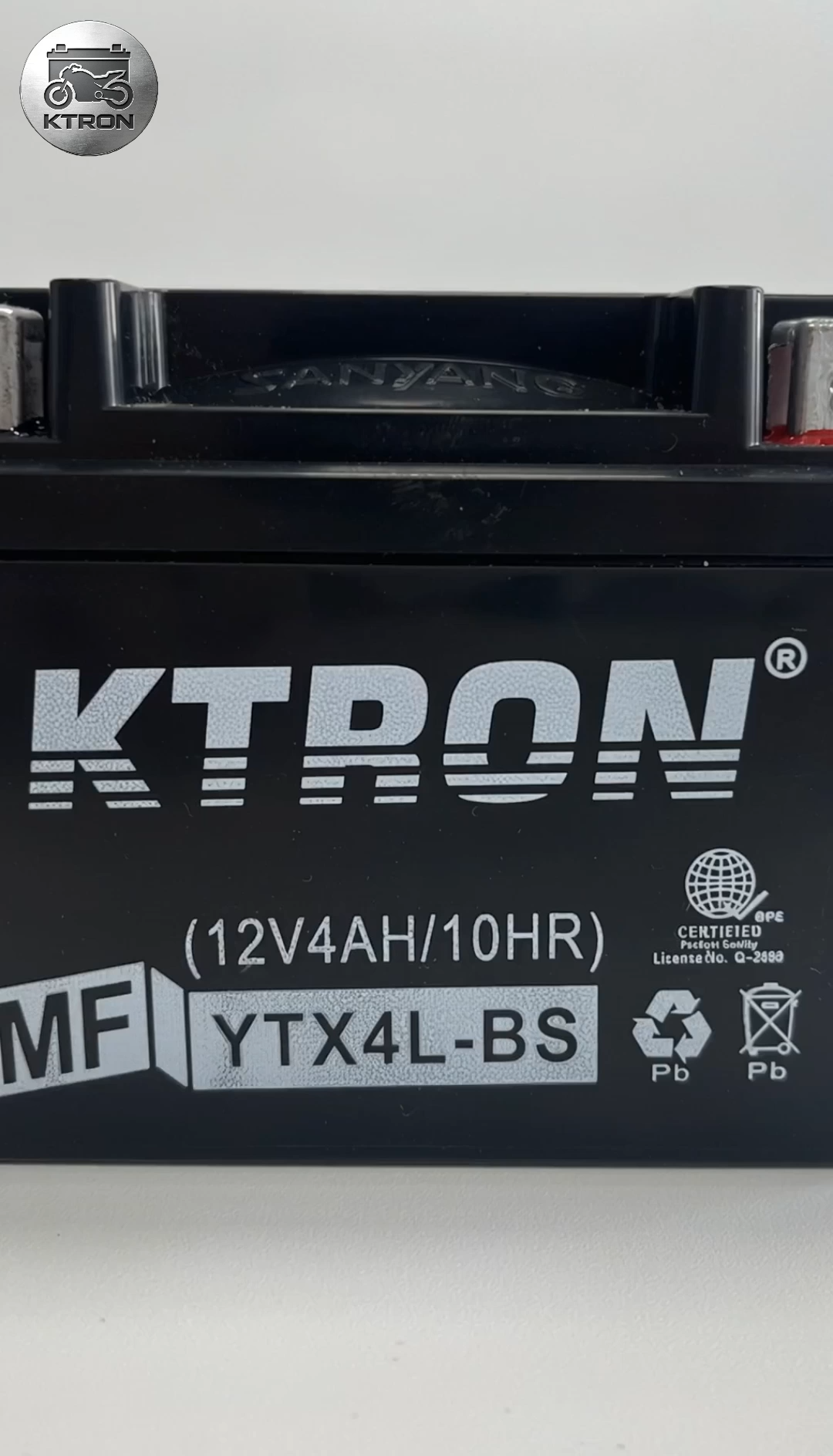 KTRON YTX4L-BS Maintenance-Free Motorcycle Battery | Durable Heat-Resistant No-Spill Power for Honda Yamaha Suzuki Mio Click Wave | Strong Smooth Start Long-Lasting Performance Perfect for Philippine Tropical Weather | Original High Quality