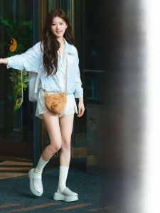 Zhaolu Soft Thick Heel Slippers Womens Summer Outdoor Wear New 2025 Star One-Strap Slip-On Shoes Increased Height