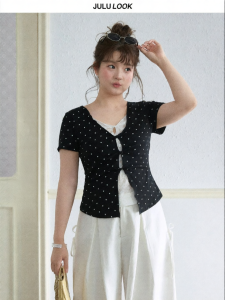 JULULOOK | Áo Thun Tunica Dệt Ren và Chấm Bi cho Size Lớn