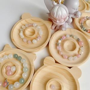 1PC Tấm Ván Thiết Kế Làm Đồ Trang Sức Bằng Gỗ Tự Làm Để Làm Vòng Tay Vòng Cổ Khay Thủ Công Tròn Trưng Bày Tiện Dụng Dành Cho Nữ