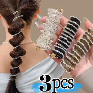 [Small Chrysanthemum] 1/3Pcs Telephone Line Hair Rope Women Crystal Ponytail High Elastic Hairbands Girls Resin Hair Ties Scrunchies Hair Accessories