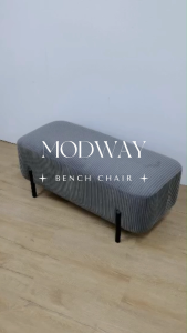 CHF MODWAY Upholstered Bench/Modern Minimalist Rectangular shape with rounded edges/Bangku ottoman