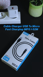 iMFG i-S2M Kabel Data USB To Micro 100cm 2.4A Fast charging Kabel charger