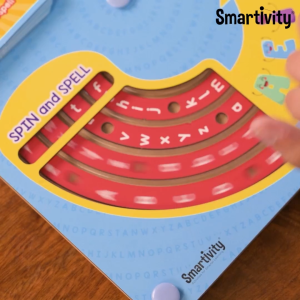 Smartivity Spelling Game Learning Toy for Kids 4-8 Years Old I 50+ Picture Cards I Birthday Gift I Educational Word & Vocabulary Building Toy with Rotating Letter Wheels I Travel-Friendly | Educational Toy | Learning Game