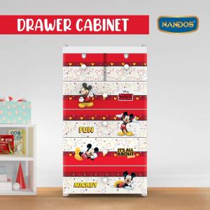Lemari Plastik Multifungsi Nandos Bianca dengan Desain Karakter Kartun