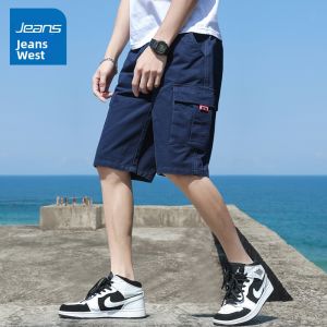 Jeanswest | Summer Cotton Work Shorts with Big Pockets Knee-length