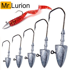 MrLurion 10pcs Triangle Head rig jig hook 3.5g 5g 7g 10g 14g 20g soft lure bait fishing hook sharp carbon steel fishing hook