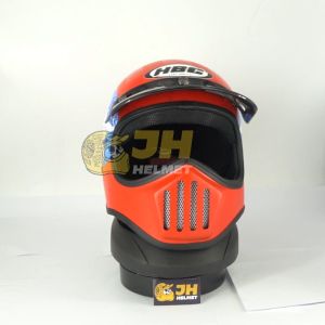 Helm Cakil HBC Captain America Red + Inner Visor | Helm Retro | Full Face | Jual Helm